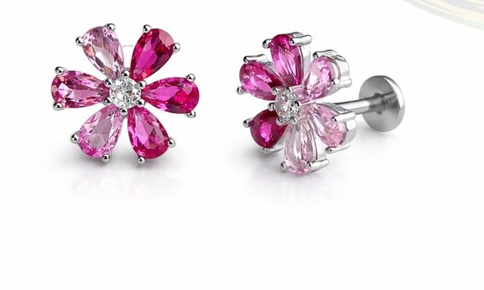 92.5 COLOUR FLOWER STUDS