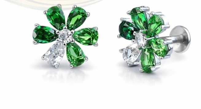 92.5 COLOUR FLOWER STUDS