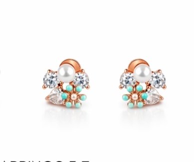 925 EXCLUSIVE EAR RINGS ROSE GOLD