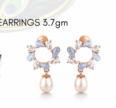 925 EXCLUSIVE EAR RINGS ROSE GOLD