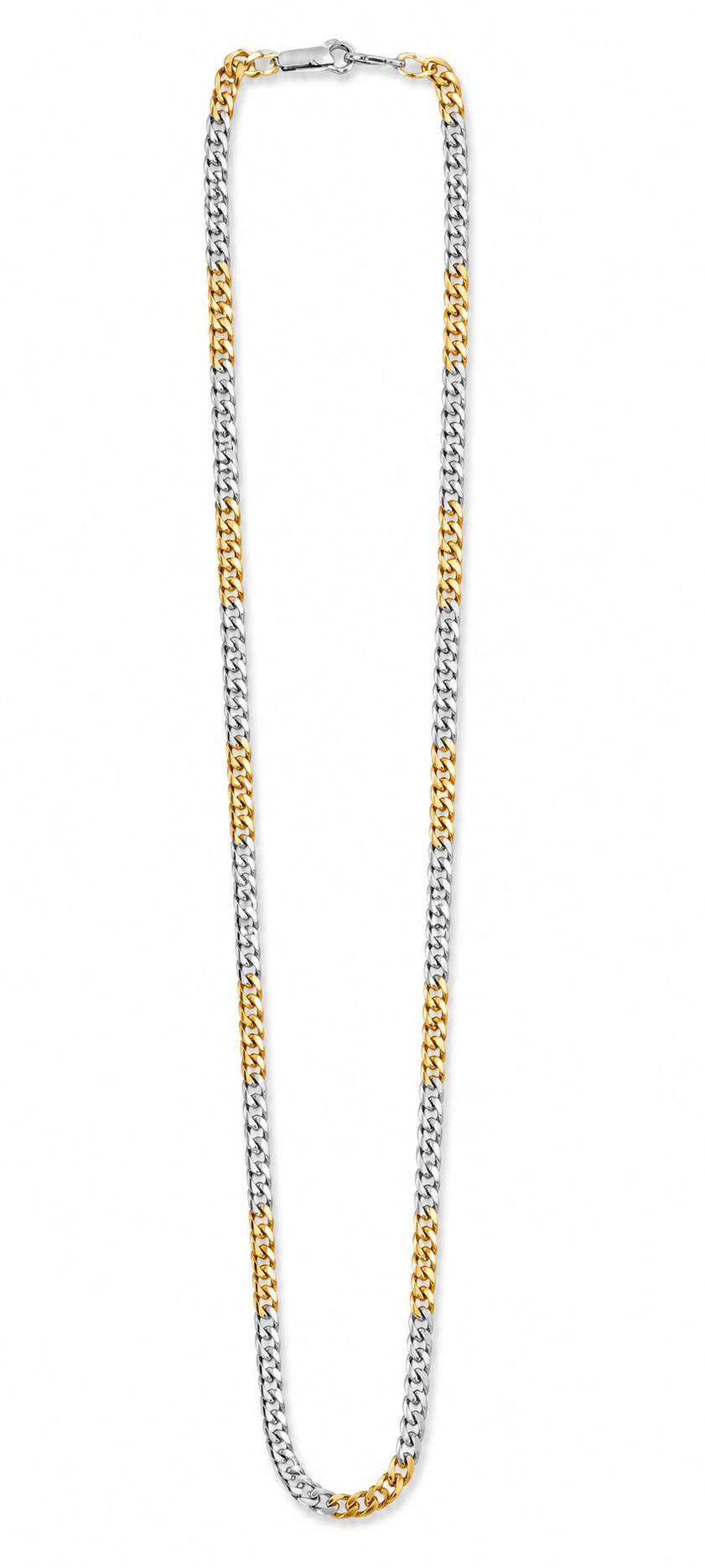 Silver Gold Finish CZ  Gents Chain