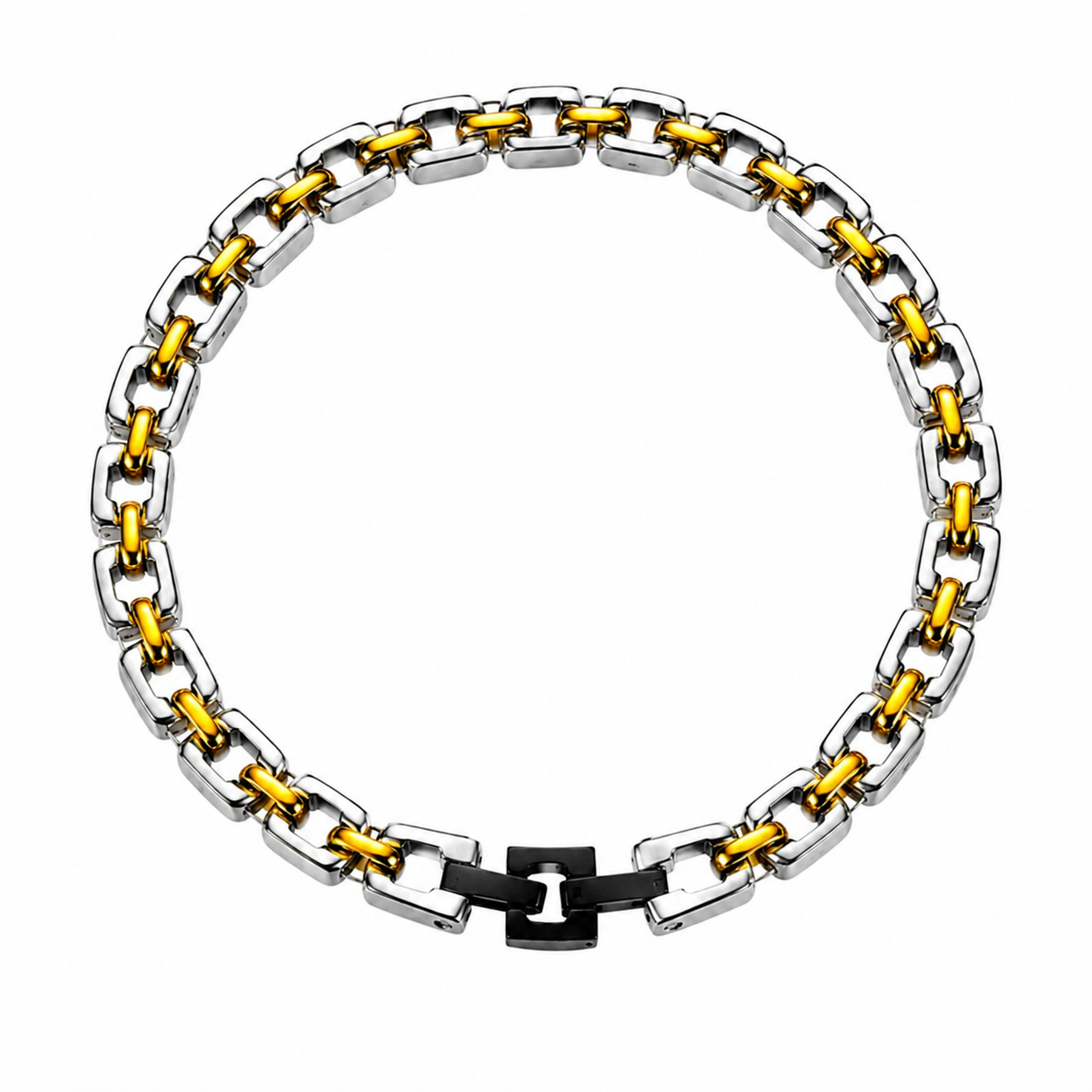 Silver Gold Finish CZ Chain Bracelets