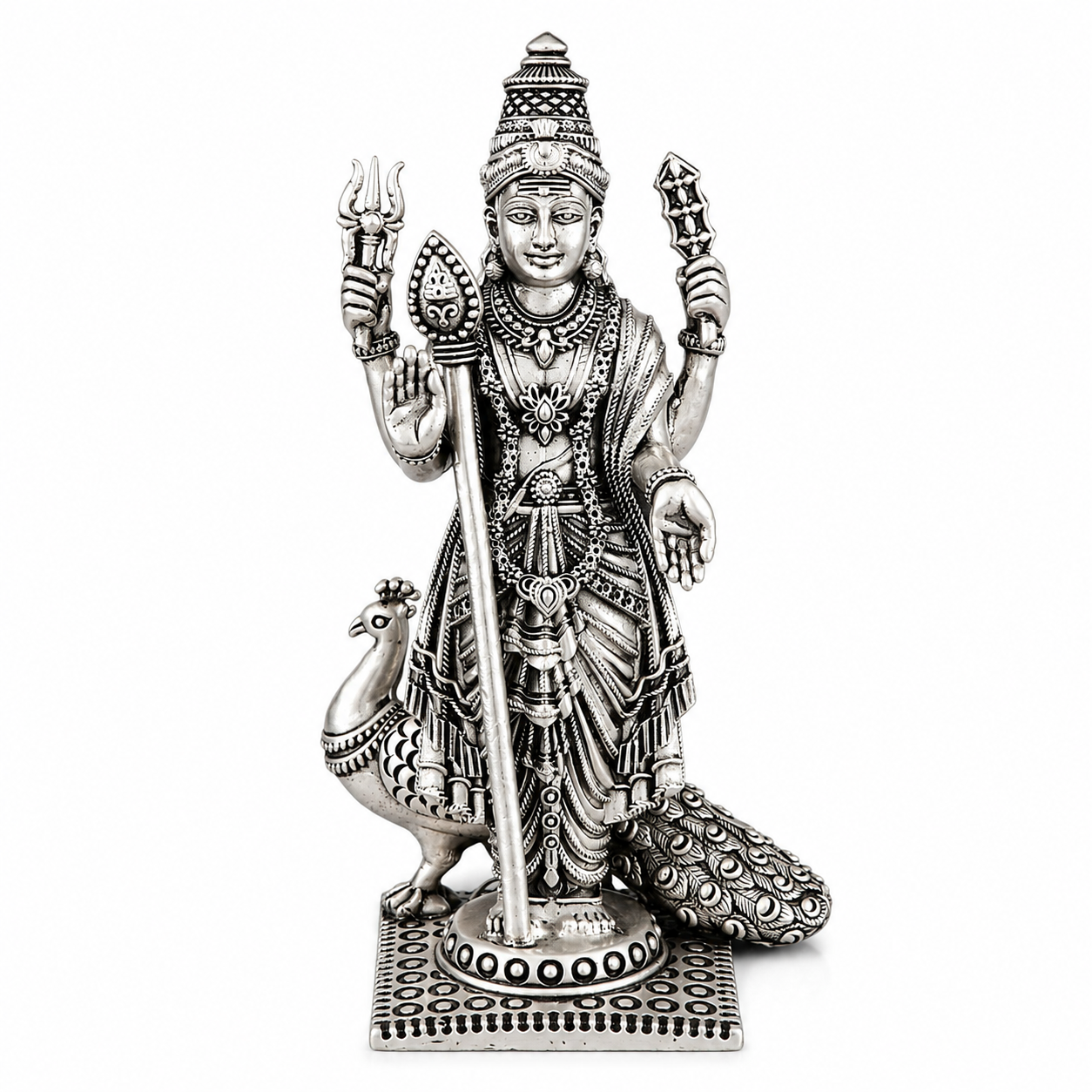 Premium 99.9 Silver God Murugan Idols