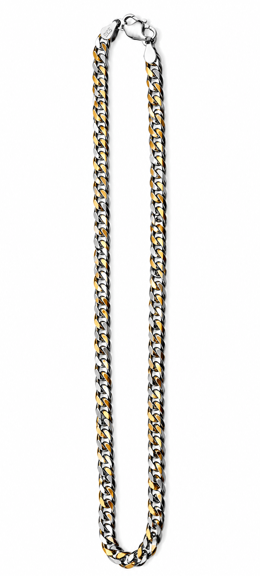 Silver Gold Finish CZ  Gents Chain