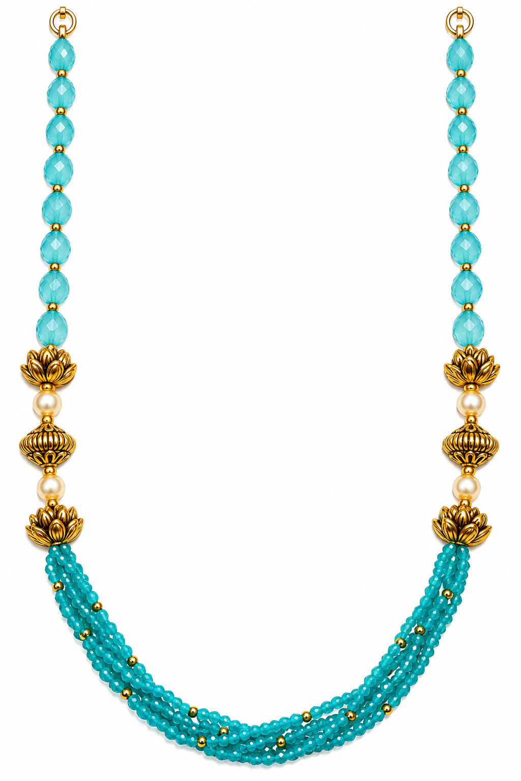 92.5 Silver Elegant Pearl Beaded Designer Necklace