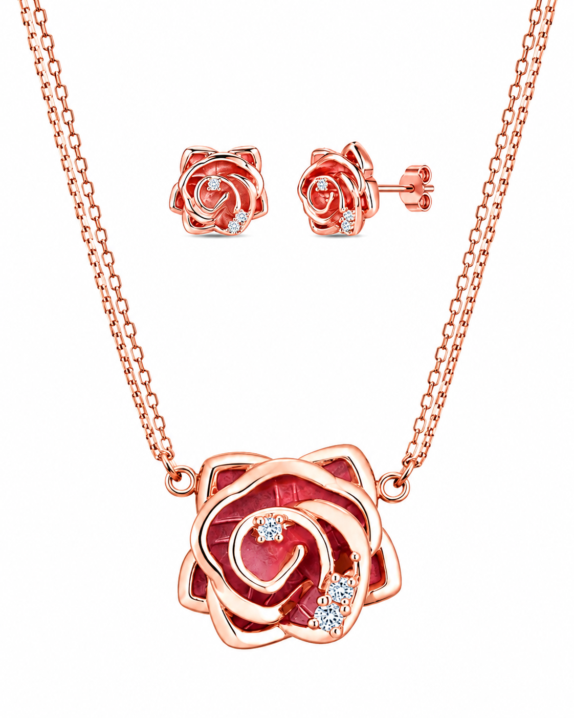 92.5 Elegant Rose Gold Chain Set