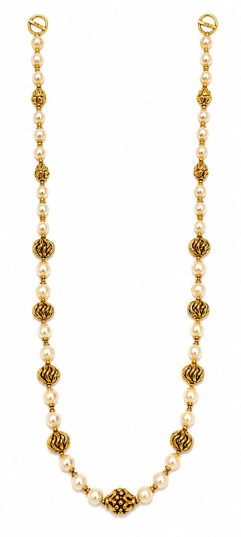 92.5 Silver Elegant Pearl Beaded Designer Necklace