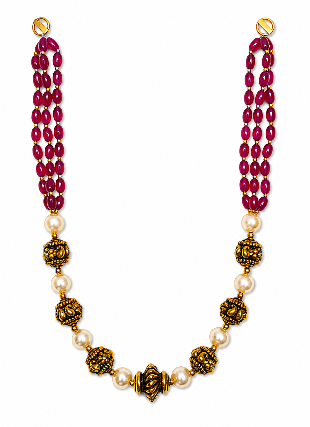 92.5 Silver Elegant Pearl Beaded Designer Necklace