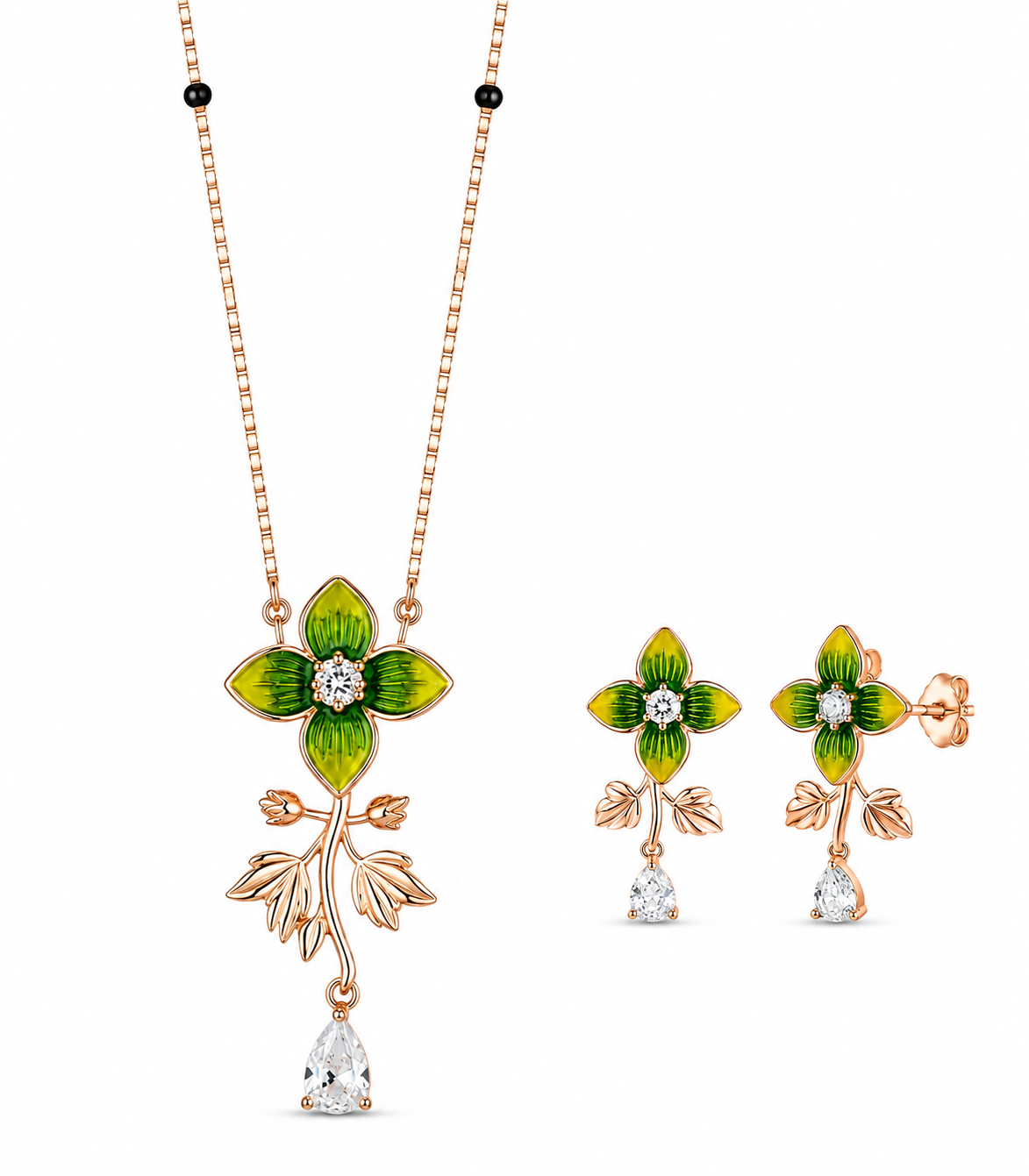92.5 Elegant Rose Gold Chain Set