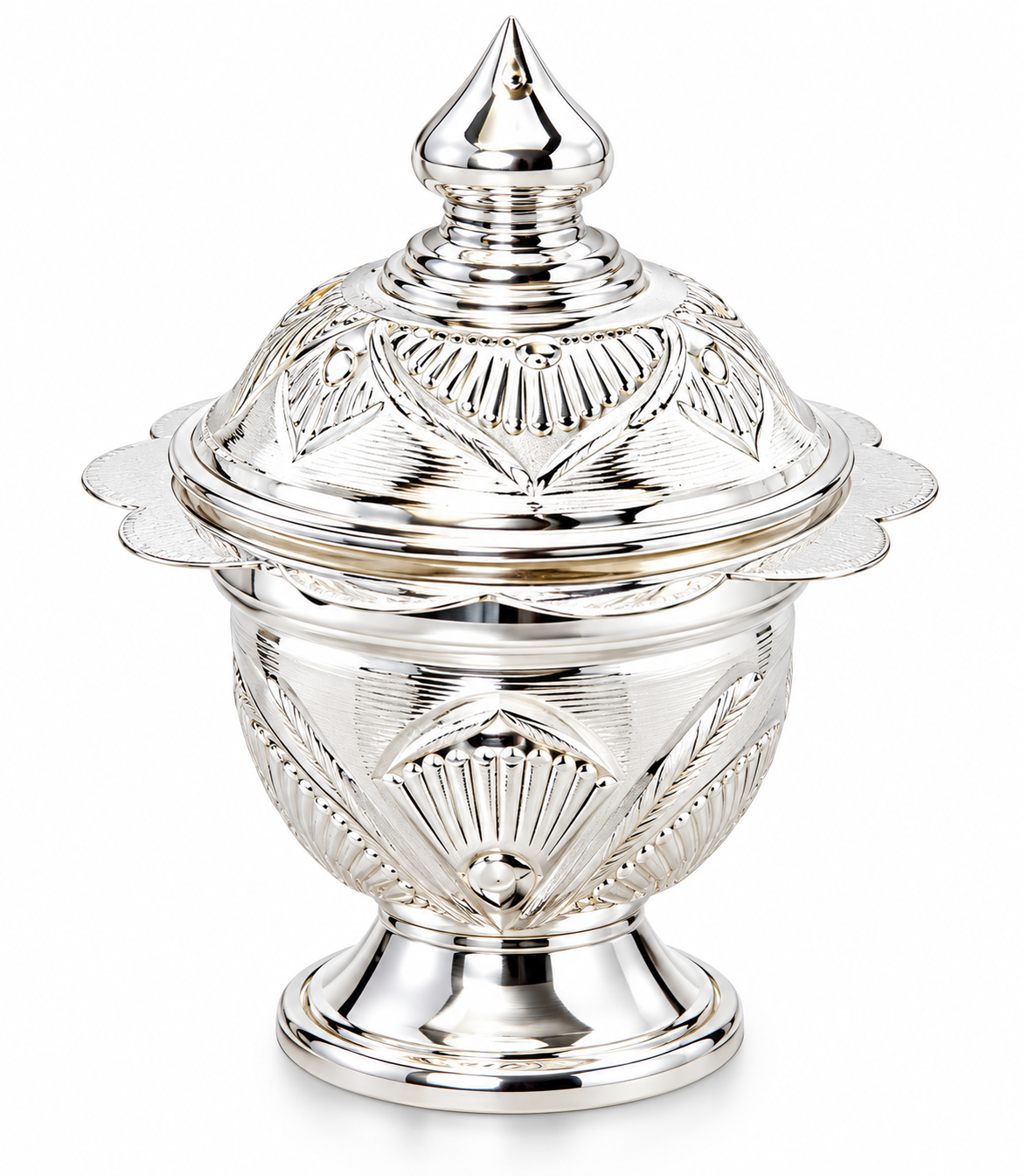 Traditional Silver Kumkum Chimil
