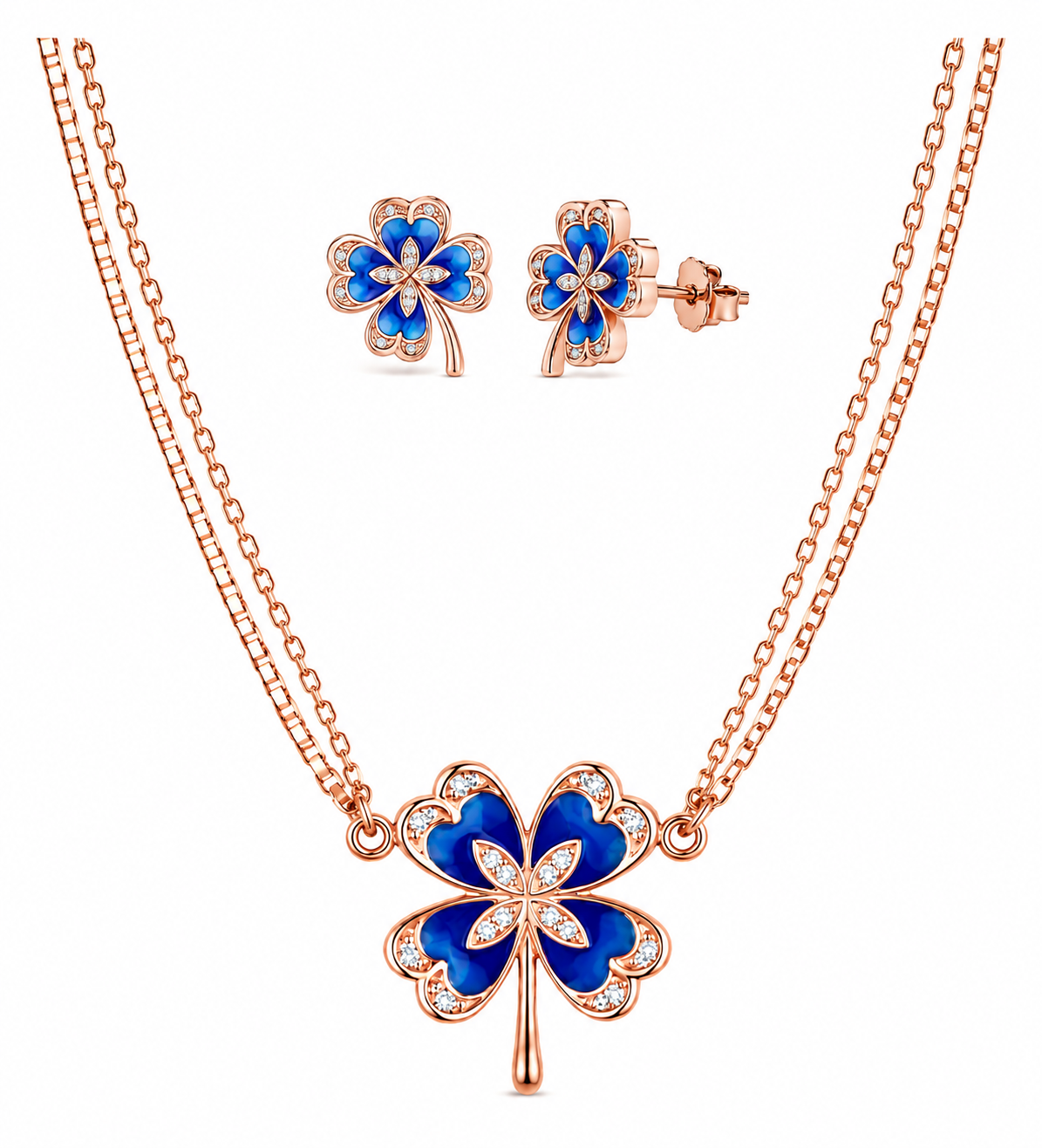 92.5 Elegant Rose Gold Chain Set