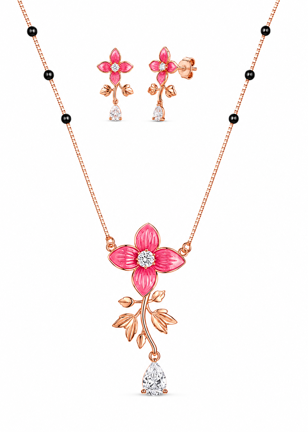 92.5 Elegant Rose Gold Chain Set