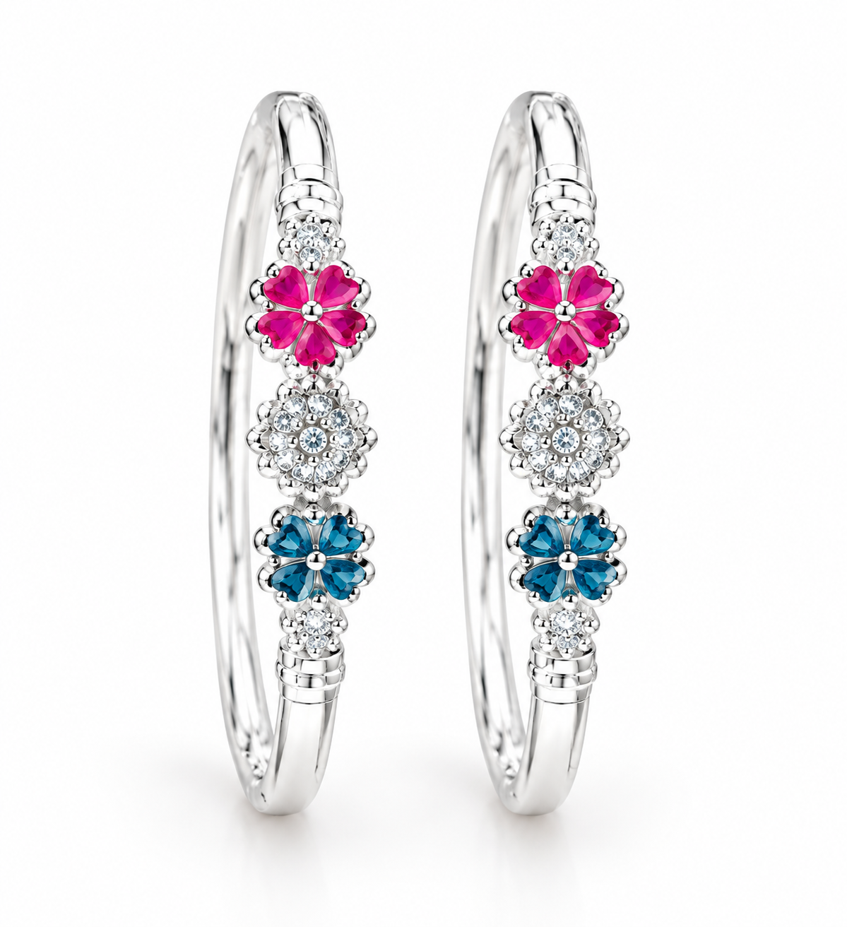 Elegant Silver Baby Bangles