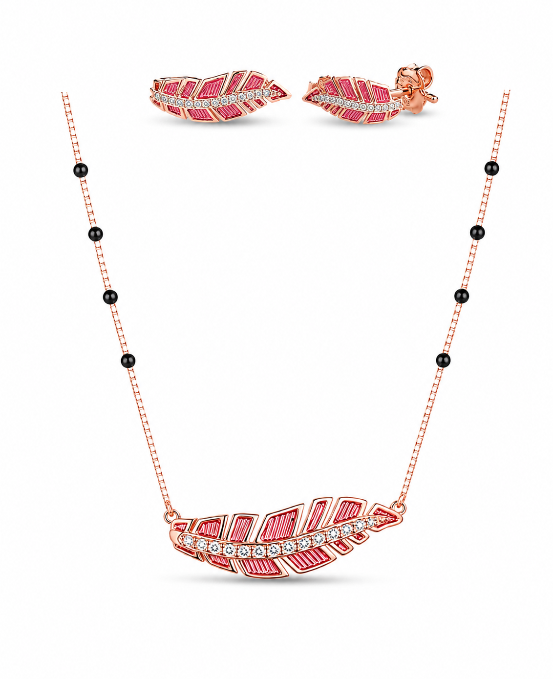 92.5 Elegant Rose Gold Chain Set