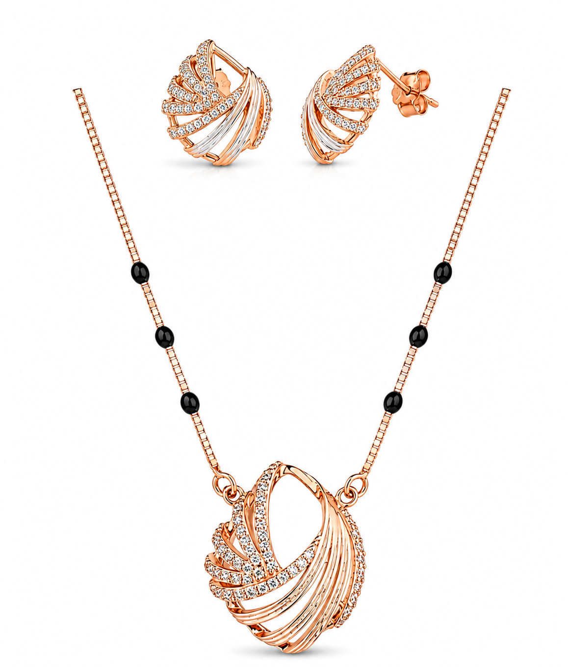92.5 Elegant Rose Gold Chain Set